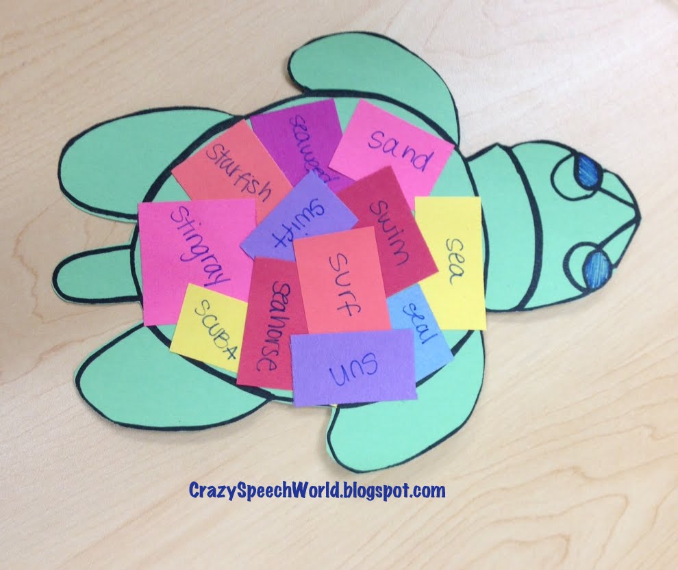 Using Craftivities In Speech And Sea Turtles 