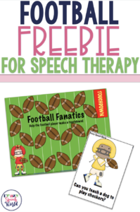 Football freebie for speech therapy