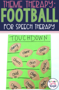 Football theme for speech and language therapy
