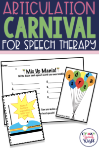 Articulation games for speech therapy