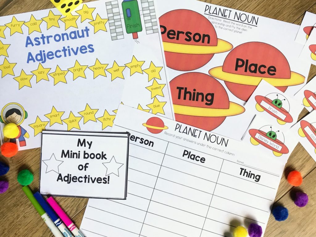 outer space grammar activities for speech therapy