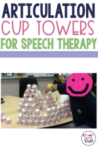 cup towers for speech therapy
