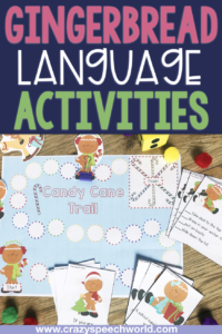 Gingerbread language activities for speech therapy
