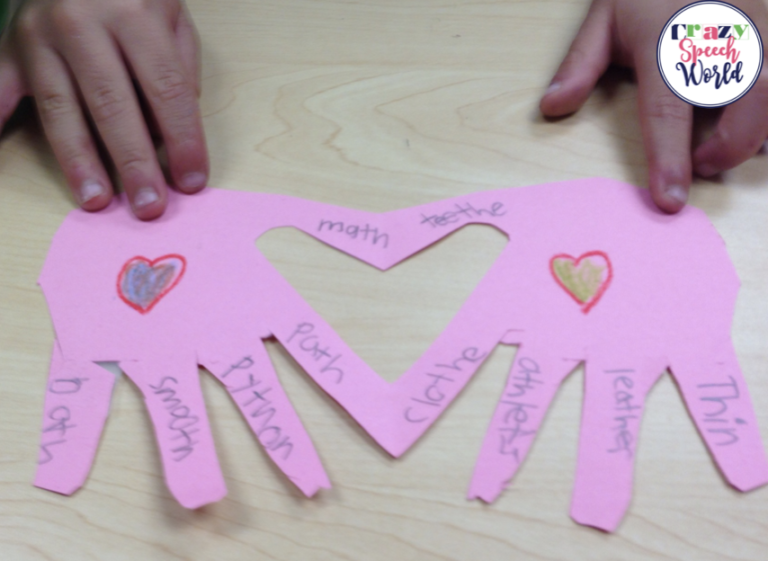 Valentine's Craft for Speech - Crazy Speech World