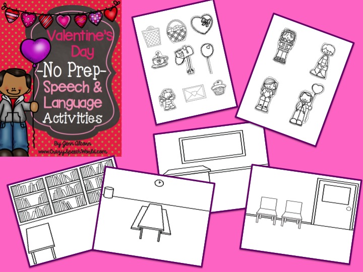 Valentine's Day No Prep for Speech Therapy