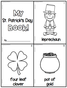 St. Patrick's Day Vocabulary Book Freebie!