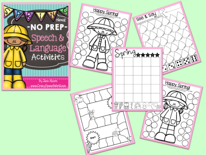 Spring NO PREP Speech Therapy Activities