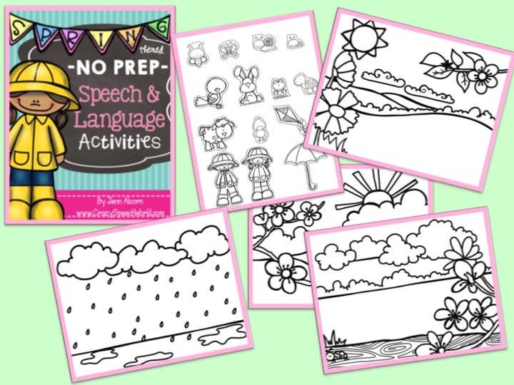 Spring NO PREP Speech Therapy Activities