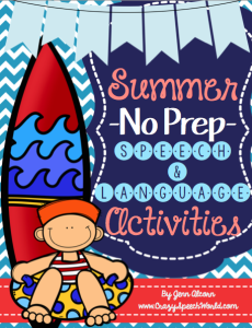 Summer No Prep Speech therapy