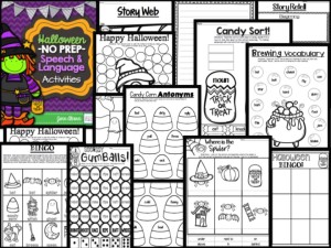 Crazy Speech World: No Prep Halloween Activities for Speech Therapy