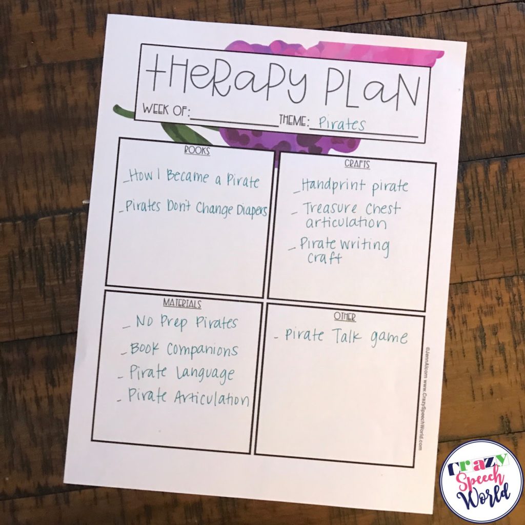 speech planning template