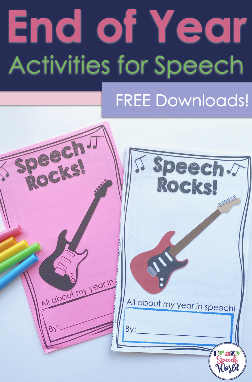 End Of Year Speech Therapy Activities Gifts Free Downloads Crazy